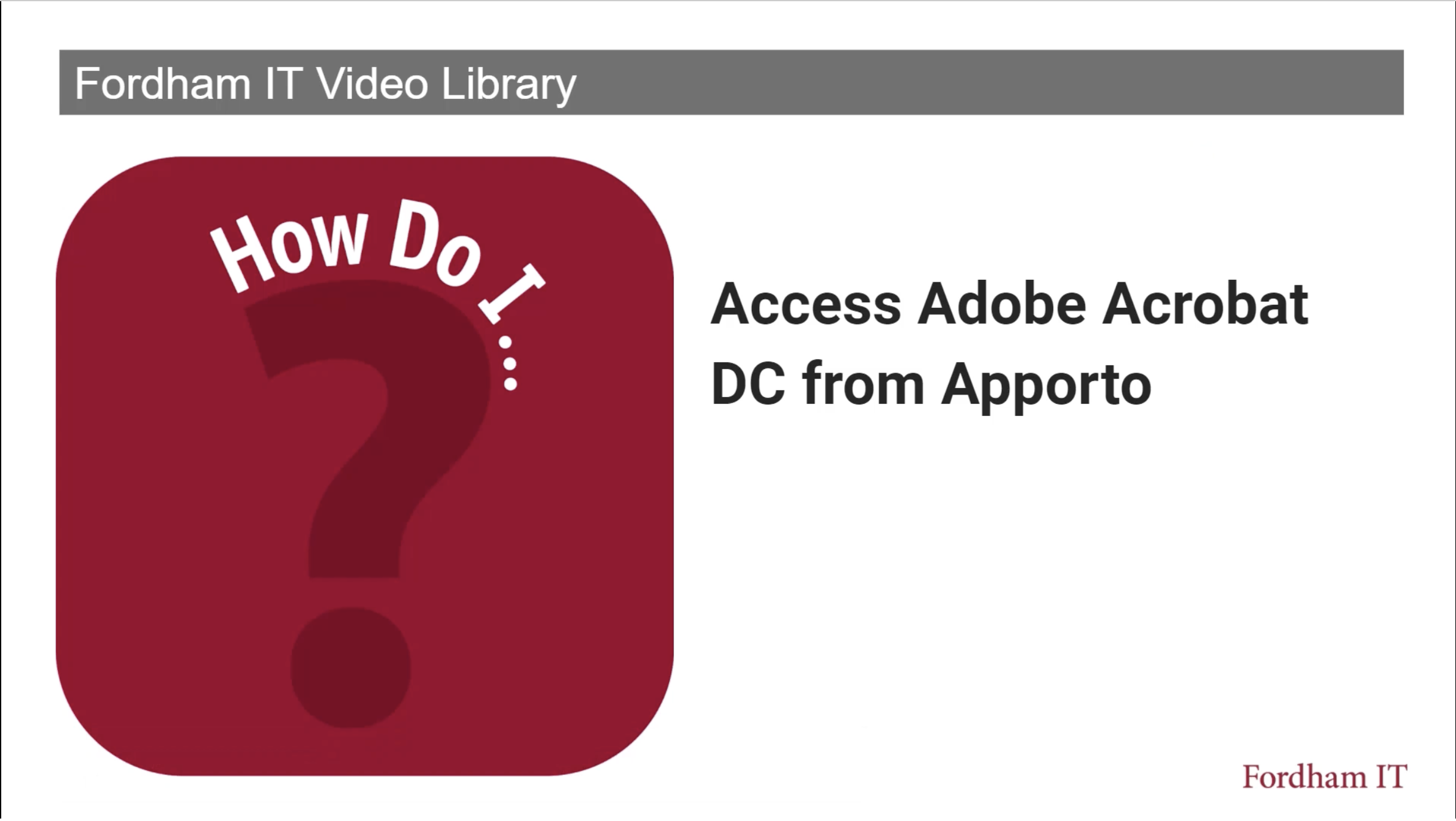 How to Access Adobe Acrobat DC from Apporto