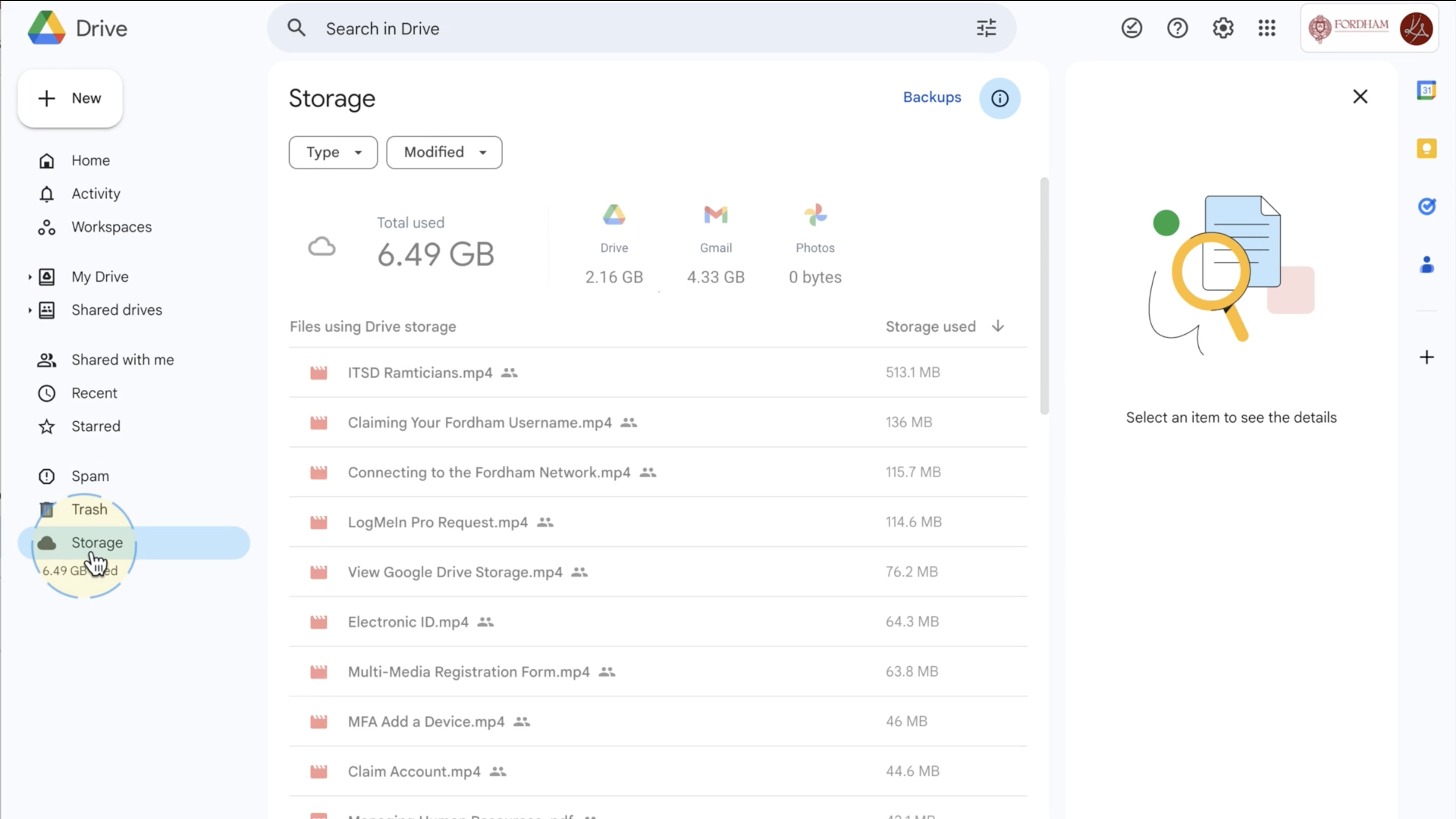 Google Storage: Delete Drive Content