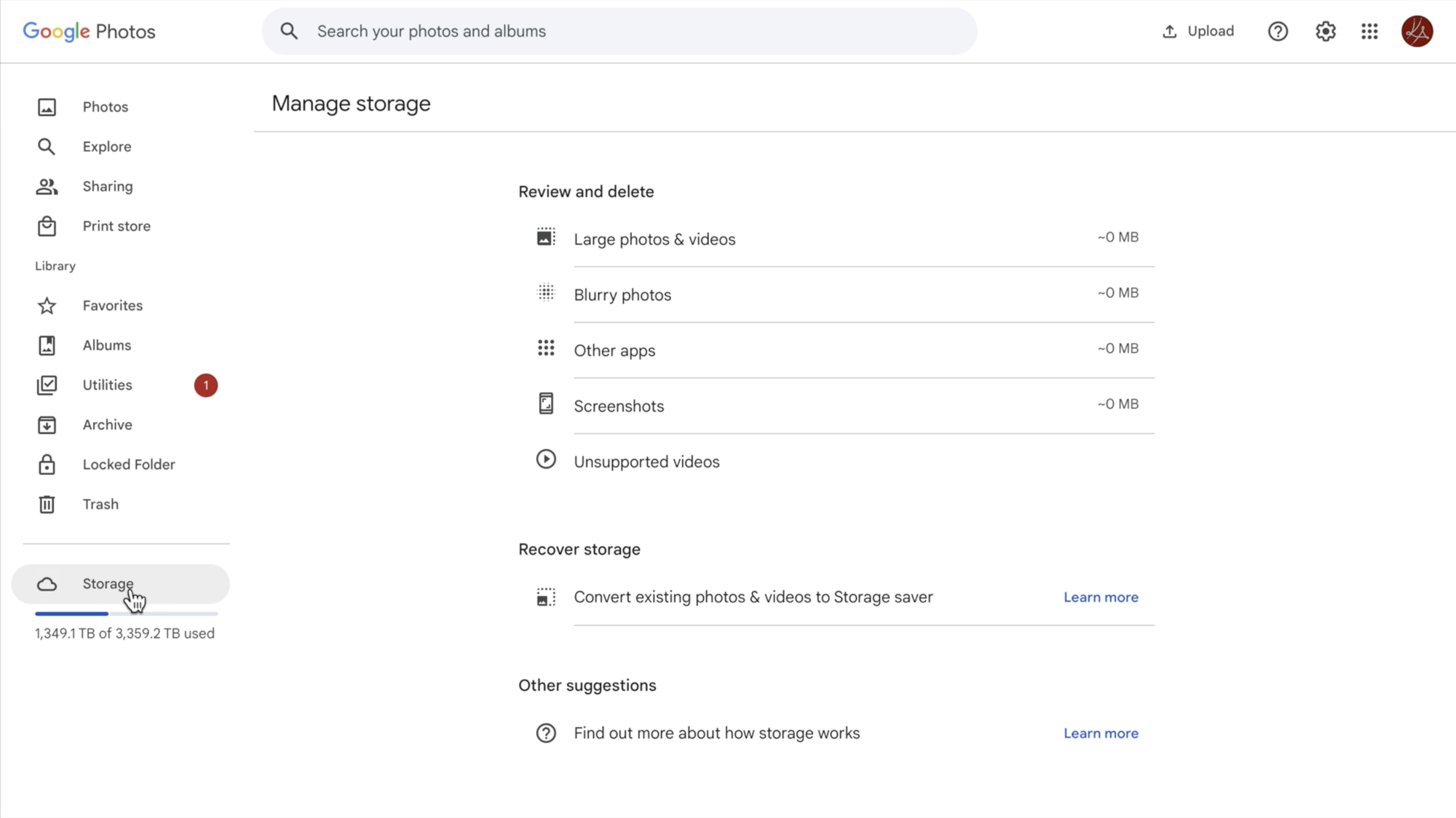 Google Storage: Delete Photos